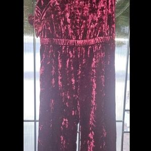 OshKosh B'gosh Velvet Maroon Jumpsuit